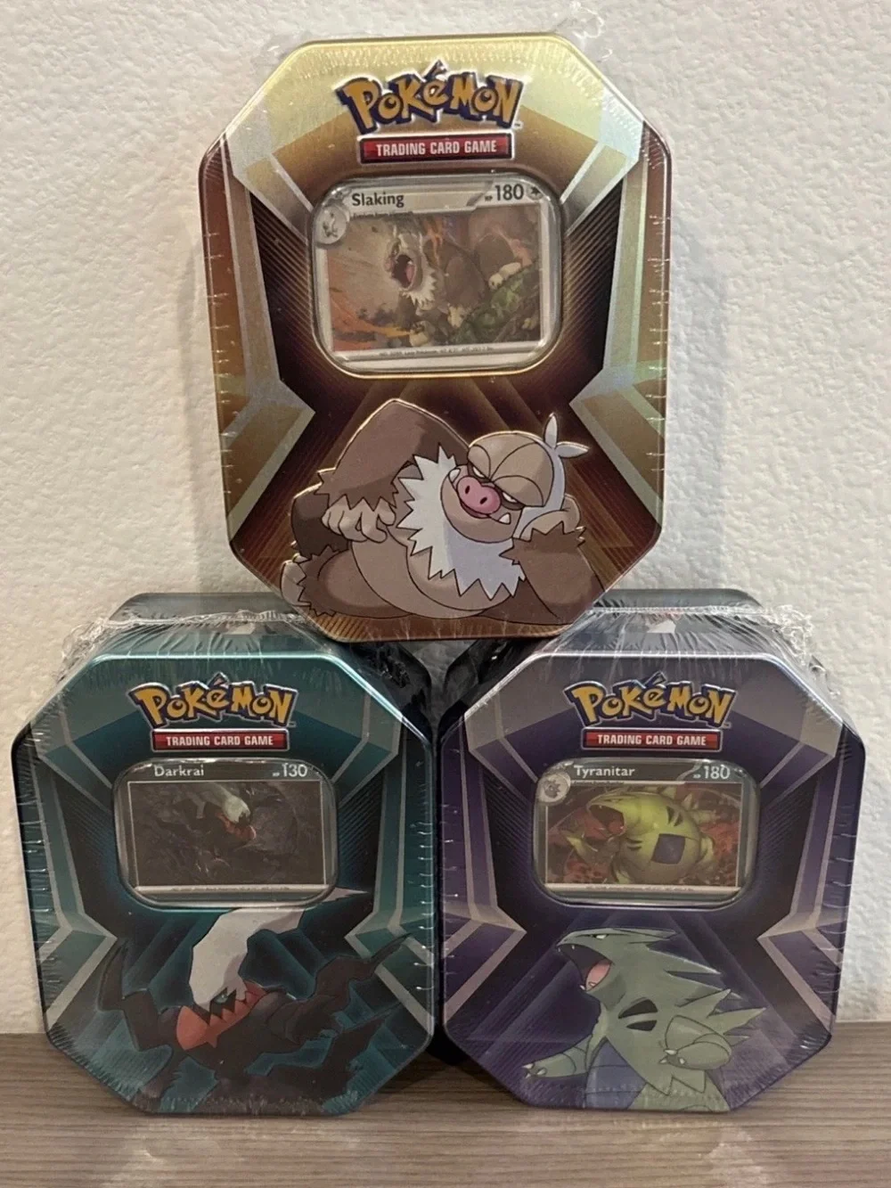 Pokémon Complete 3 Piece Set: Tyranitar, Darkrai, Slaking Triple Whammy Tins